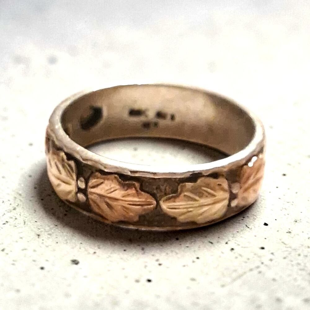 Black Hills Gold and 925 Ring size 7.5 wedding statement piece